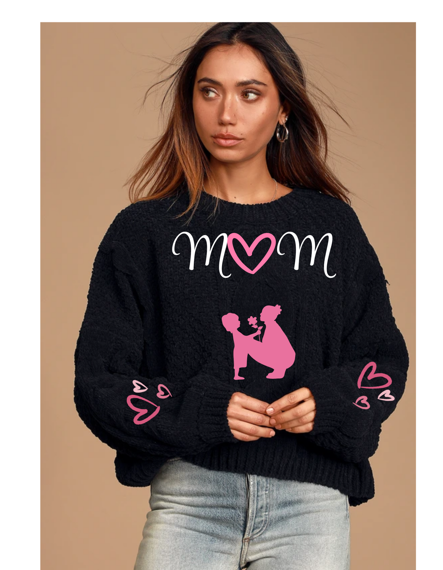 Mothers Day Collection Cute Graphic with Mom & Child