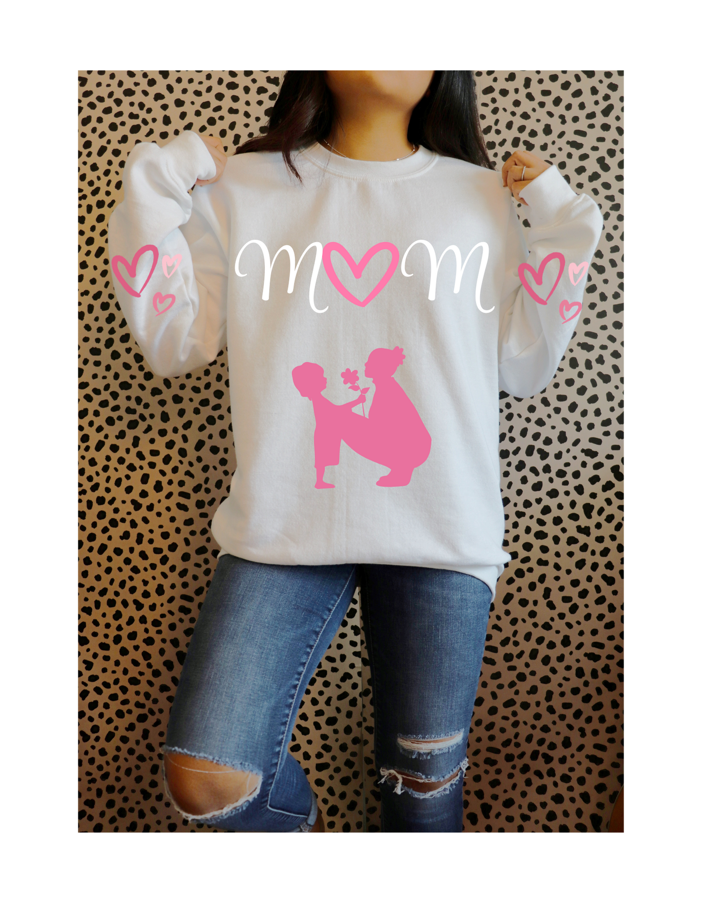 Mothers Day Collection Cute Graphic with Mom & Child