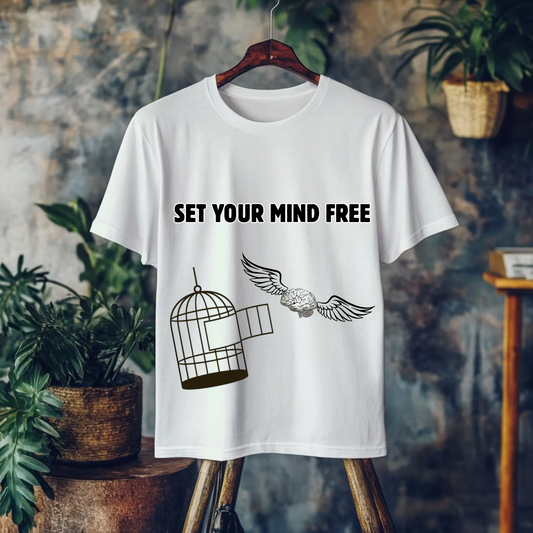 Set Your Mind Free Stylish White Shirt