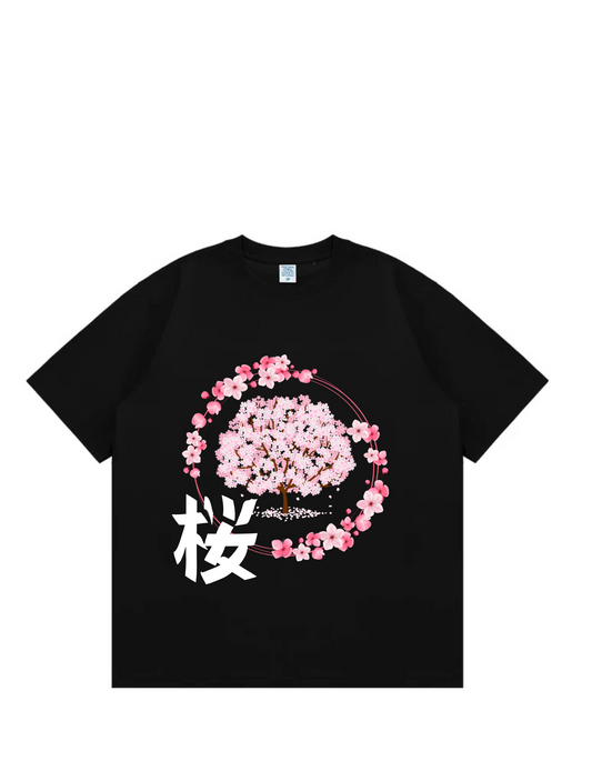 Black Sakura T Shirt Japanese