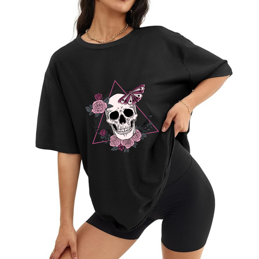Skull Baggy T Shirt Comfy