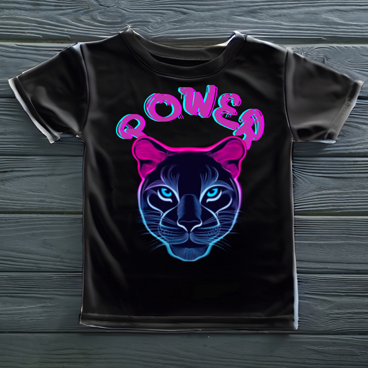 LED NEON Panther Shirt Black